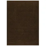 Vimoda Prime Shaggy Hochflor Langflor Teppich Einfarbig Modern Braun, Maße:200 cm Quadrat