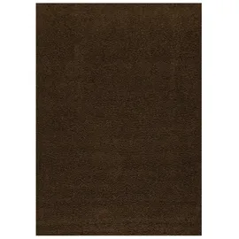 Vimoda Prime Shaggy Hochflor Langflor Teppich Einfarbig Modern Braun, Maße:200 cm Quadrat