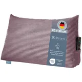 XDREAM Rückenkissen ergonomisches Keilkissen für Bett und Sofa, 1-tlg., als Kopfkissen oder Venenkissen verwendbar, mit praktischem Seitenfach rosa