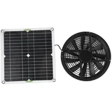 Solar Lüfter Set für Gewächshaus, solar ventilator mit solarpanel Wasserdichtes Solarlüfter Solarbetriebener Abluftventilator, für Mini Hühnerstall Schuppen Wohnmobil 12V 100W