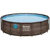 BESTWAY Power Steel Swim Vista Series Frame Pool rund Set 488 x 122 cm inkl. Filterpumpe