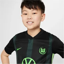 Nike VfL Wolfsburg Stadium Away Nike Replica Fußballtrikot mit Dri-FIT-Technologie für ältere Kinder - Schwarz, XL