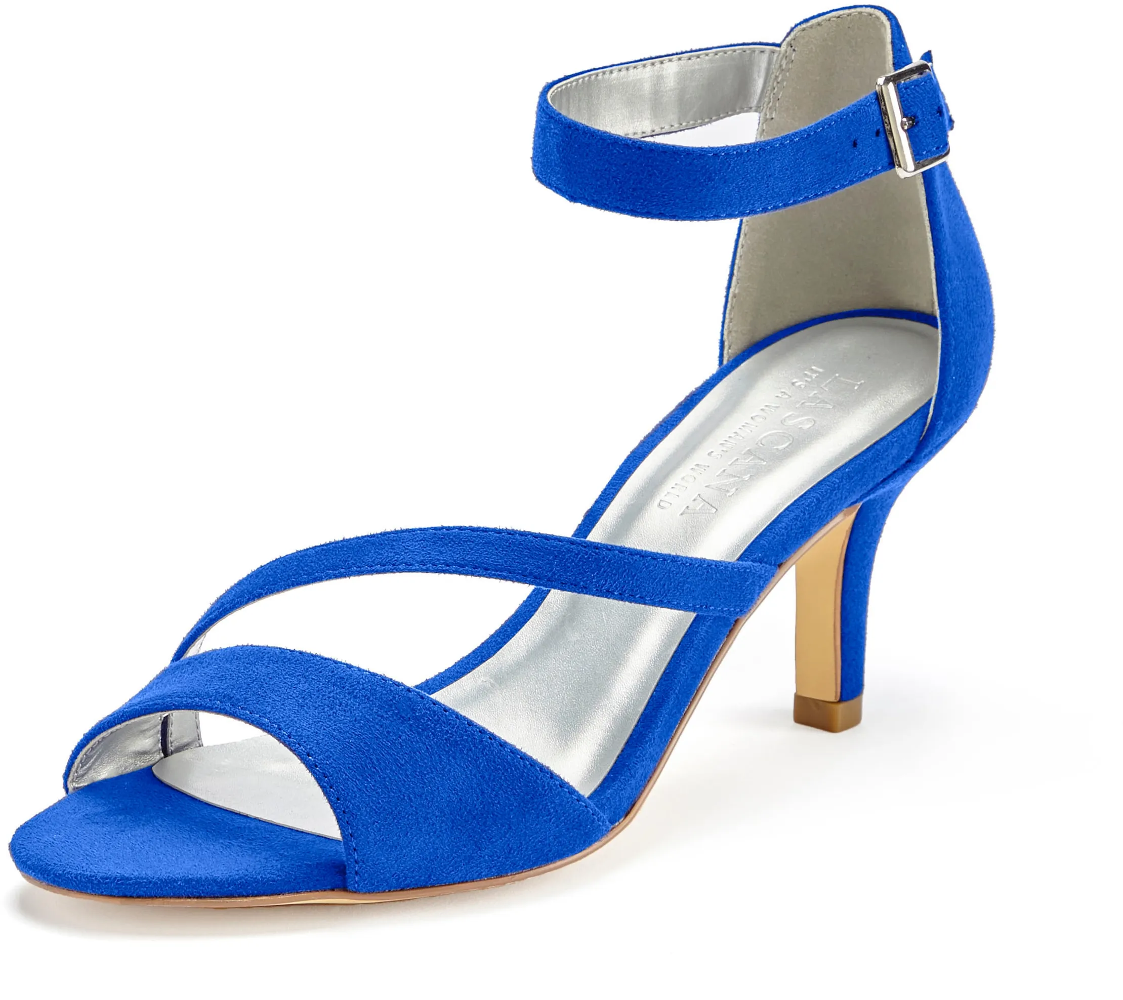 Sandalette, High-Heel-Sandalette,Riemchensandalette,Sommerschuh mit Riemchen VEGAN, Gr. 39, royalblau, , 79100001-39