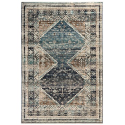 obsession Home Fashion Design-Teppich »My Inca «, BxL: 120 x 170 cm, rechteckig, Polypropylen (PP) - blau