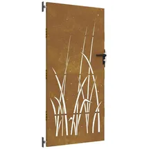 vidaXL Gartentor 85x200 cm Cortenstahl Gras-Design 153225
