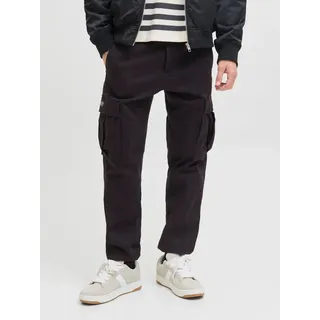 JACK & JONES JPSTKANE JJJONNIE CUFFED CARGO Cargohose Schwarz 27 32