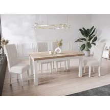 WFL GROUP Avena 120 x 80 x 78 cm Sonoma Eiche braun