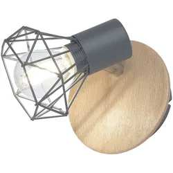 FISCHER & HONSEL Wandstrahler "Ran", grau, B:11,00cm L:13,50cm T:13,50cm, Lampen, hochwertige Verarbeitung, Wandlampe