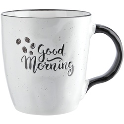 Kaffeebecher Good Morning , weiß , Steinzeug , Maße (cm): H: 10,6  Ø: 9.8