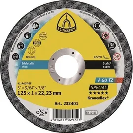 KLINGSPOR Trennscheibe A 60 TZ Special D125x1mm Bohr.22,23mm