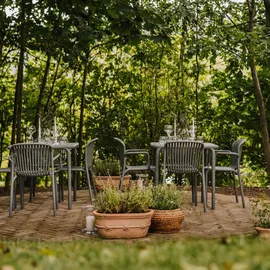 konsimo® FICCARI Gartenmöbel-Set 8-tlg. grau
