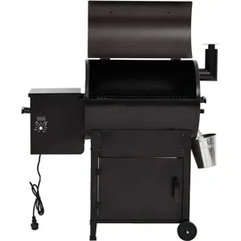 vidaXL Pelletgrill 104 cm mit Schornstein schwarz