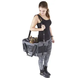 Kerbl Heimtier Tragetasche Cuba 40x26x28cm, - Schwarz-Weiß - Einheitsgröße