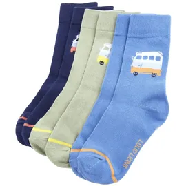 vidaXL Kindersocken 5 Paar mit Bus Kinder Socken Strümpfe Freizeitsocken EU 26-29 - 26-29
