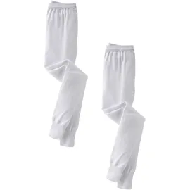 CLIPPER Lange Unterhose Packung, 2 Stk., Doppelripp, Gr. 8 - 2 Stk., weiß, , 600352-8 2 Stk.