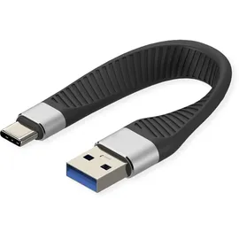 Roline USB-C auf USB-A 0,11 m Schwarz