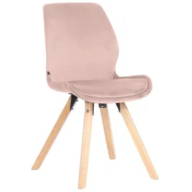 CLP Esszimmerstuhl Luna Samt pink