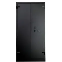 PROREGAL Feuerschutzschrank Shark| 5 Ordernhöhen | HxBxT 195x95x55 cm | Schwarz