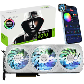 KFA2 GeForce RTX 4070 EX Gamer White (1-Click OC), 12GB GDDR6X, HDMI, 3x DP (47NOM7MD7KWK)