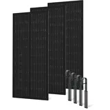 MoeCell ONE Balkonkraftwerk 225W | Balkon PV Anlage erweiterbar in 75W-Schritten | Solaranlage Komplettset mit Halterung | Balkon Photovoltaikanlage | Plug & Play | Wechselrichter erforderlich