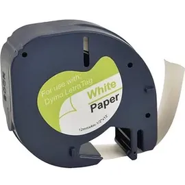 G&G BM-D-G-91200 Kompatibel ersetzt DYMO 91220 Bandfarbe: Weiß Schriftfarbe: Schwarz 12mm 4m
