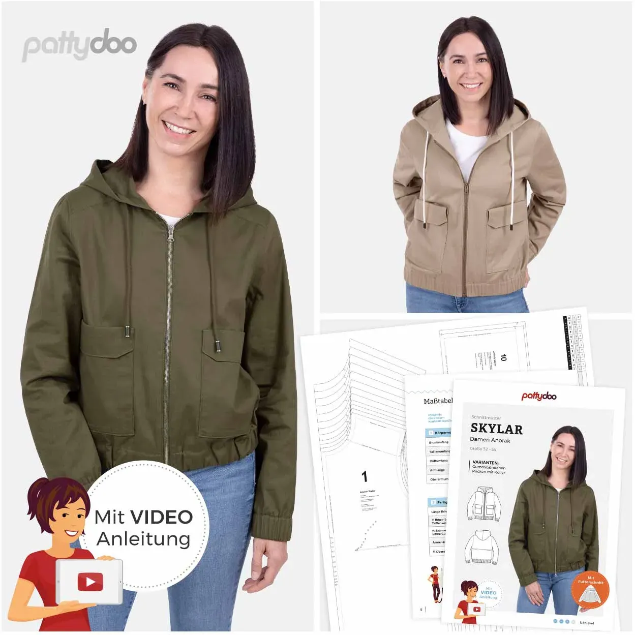 Pattydoo Papierschnittmuster Anorak Skylar