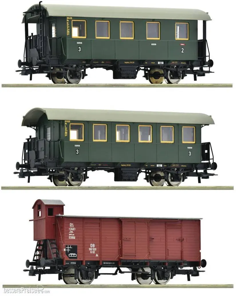 roco h0 3er-set nebenbahnzug der db 6200040