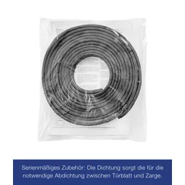 Hörmann Kellertür mit Lichtausschnitt anthrazitgrau 100 x 200 cm