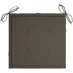 vidaXL Gartenstuhl-Kissen 4 Stk. Taupe 40x40x3 cm Oxford-Gewebe