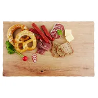 APS GN 1/1 Tablett Oak Light, 53 x 32,5 cm, Höhe 1,5 cm, Melamin, Holzoptik Eiche, mit Antirutsch-Füßchen