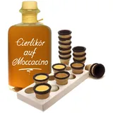 Eierlikör auf Moccacino 1L mit 16 Waffelbechern & Becherhalter 20%Vol