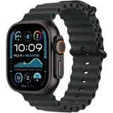 Apple Watch Ultra 2 GPS + Cellular 49 mm Titangehäuse schwarz, Ocean Armband schwarz