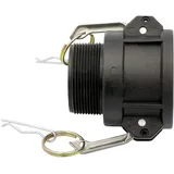stabilo-sanitär IBC Adapter Camlock DN50 Dose auf 2 Zoll Außengewinde schwarz