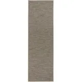 HANSE HOME BT Carpet Nature Läufer In- – Schlingen Küchenläufer rutschfest Flachgewebe Kurzflor Woll-Optik Fineloop Küchenteppich für Flur, Garten, Terrasse, Badezimmer – Grau Mehrfarbig, 80x350cm