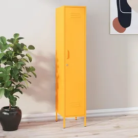 vidaXL Schließfachschrank Metall 35 x 46 x 180 cm Senfgelb