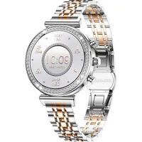 Smartwatch Damen Rund 1.27" Smart Watch Damenuhr mit Telefonfunktion Fitnessuhr Diamant Elegant Pulsuhr Menstruationszyklus Schlaftracker Schrittzähler IP68 Wasserdicht Fitnesstracker iOS Android