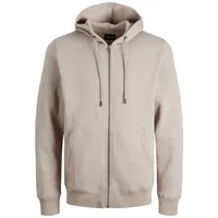 JACK & JONES Sweatjacke Bradley in beige XXL