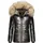 Navahoo Damen Winterjacke Steppjacke warm mit Kunstfellkapuze Tikunaa Anthracite Gr. XS - XS