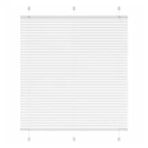 vidaXL Plissee Weiß 115x100 cm Stoffbreite 114,4 cm Polyester