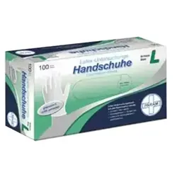 HANDSCHUHE Einmal Latex gepudert M 100 St Handschuhe