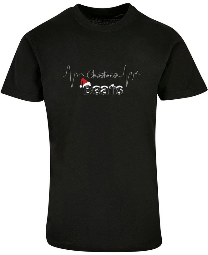 Merchcode T-Shirt Merchcode Herren Christmas beats Basic Round Neck T-Shirt (1-tlg) schwarz 3XL