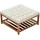 Vevor Ottomane mit Fußstütze 87,5 x 44,5 x 87,5 cm Cremeweiß