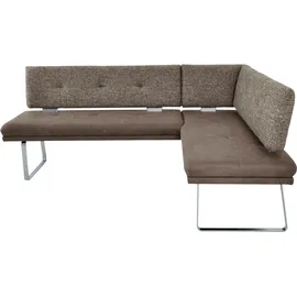 K+W Komfort & Wohnen »Giacomo II«, mit Flachstahlkufe in edelstahlfarbig lackiert, Rücken und Sitz gesteppt, Spitzkissenoptik, Abstandhalter im Rücken