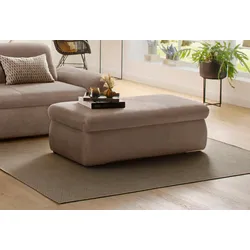 Polsterhocker INOSIGN "Avesa", braun (coffee), B:136cm H:43cm T:64cm, 95% Polyester, 5% Polyacryl, Hocker, Mit großem Staufach, passend zur Serie "Avesa", B/T/H: 136/64/43 cm