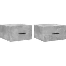 vidaXL Nachtschrank 2 Stk. 35 x 35 x 20 cm Betongrau