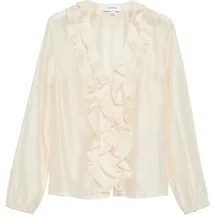 Comma, Bluse Lyocell-Bluse mit Volants beige 40