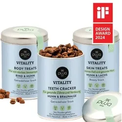 PUJA Dreifach Fit Snacks Vitality Body + Skin + Teeth für Hunde