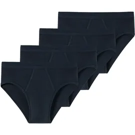 SCHIESSER Slip unifarben blau XXL 4er Pack