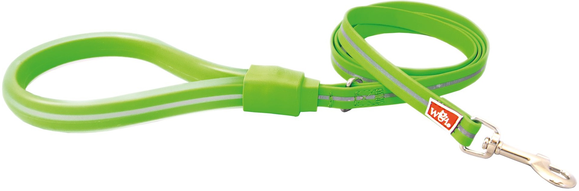 Wigzi Leine Neon Grün180 cm lang in Neonfarben mit Reflexstreifen pflegeleicht 1 St