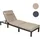 MCW MCW-A51 Premium Sonnenliege 198 x 60 x 71 cm braun/creme inkl. Kissen